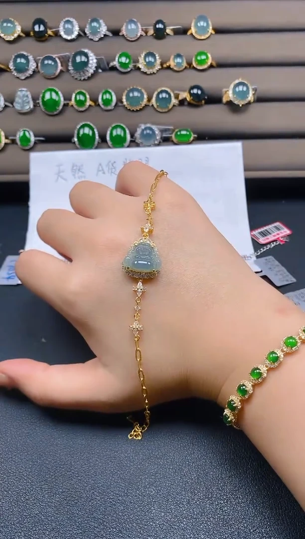 翡翠戒指银S925镶嵌1212