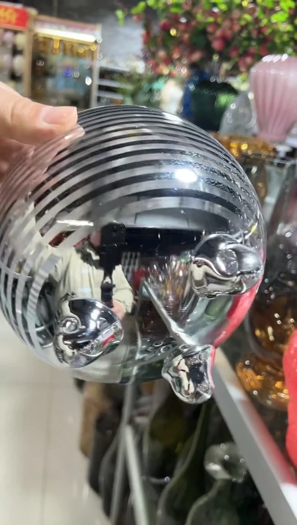 【闪购商品】无铅玻璃圆球电镀三爪