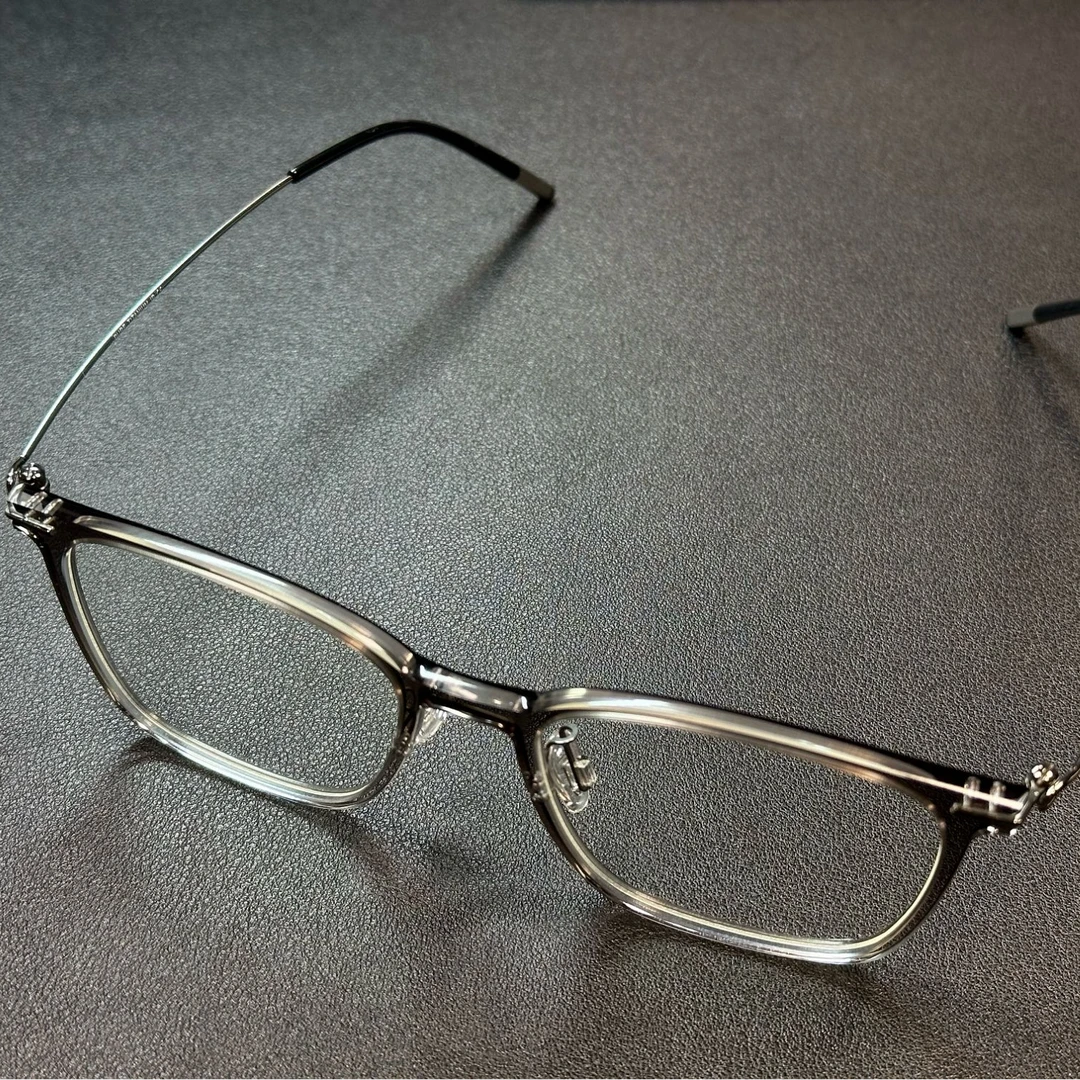 【月落星沉】纯钛加板材渐变色超轻高品质颜值款方形全框眼镜框J101