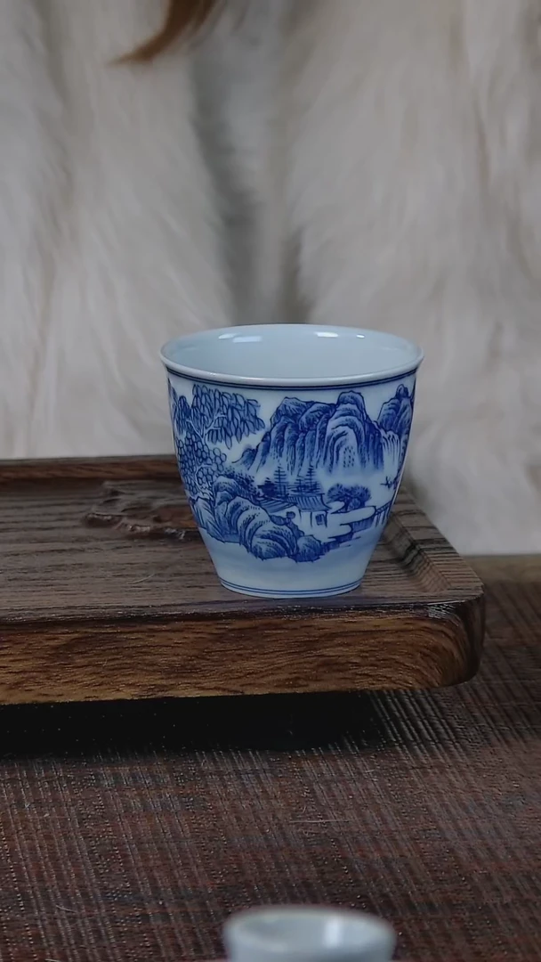 【闪购商品】折葵非器手工手绘山水握手杯