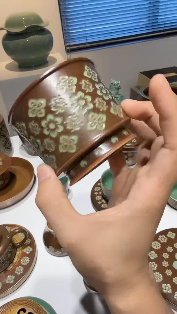 青瓷手工茶器包邮