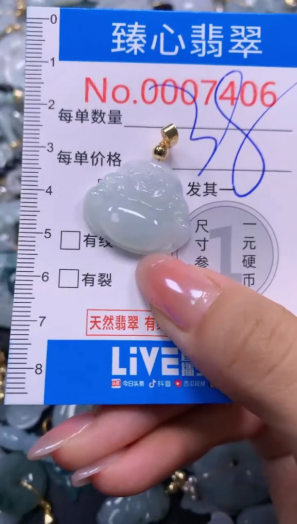 吊坠(不含链)未镶嵌翡翠7406