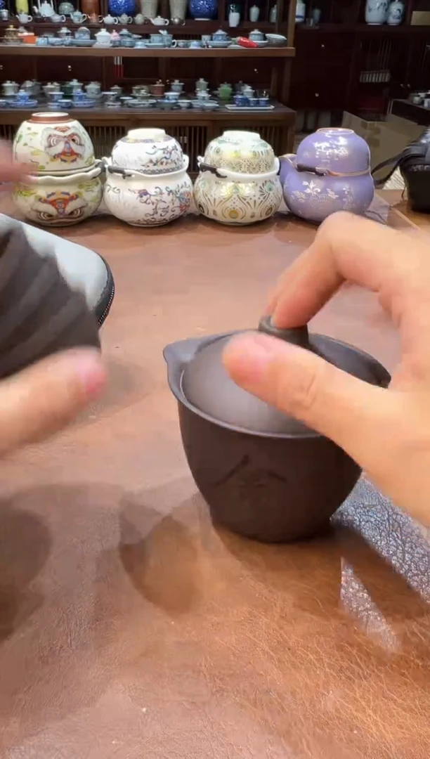 真的很便宜超好看会开片的旅行茶具