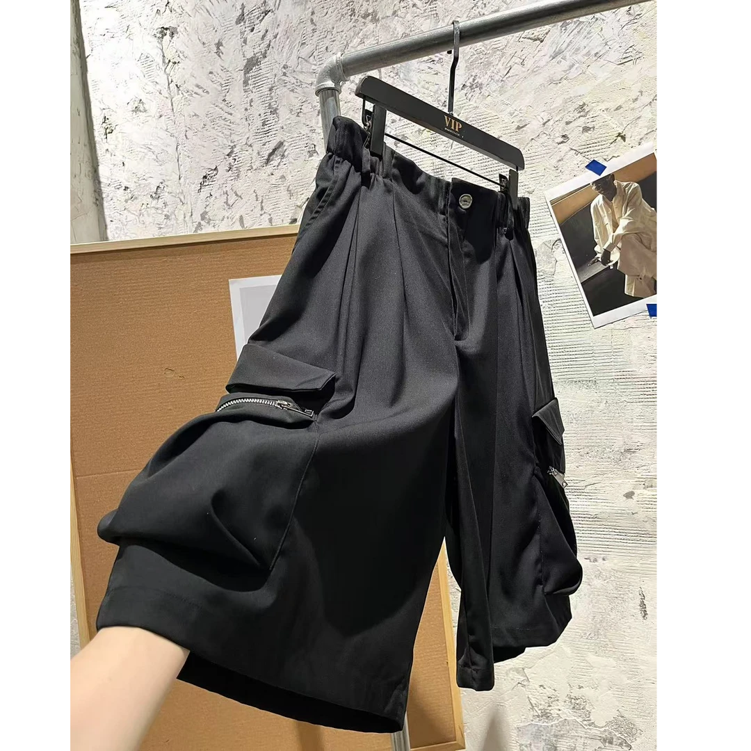 VIP studio 【25／夏】 自制设计师款立体贴袋大廓形7分短裤