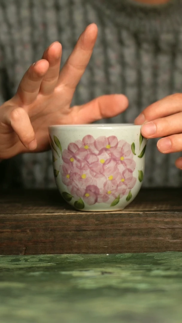 陶瓷青诗集手工手绘瓷器