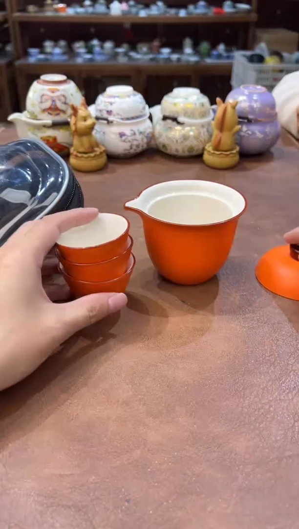真的很便宜会开片的旅行茶具