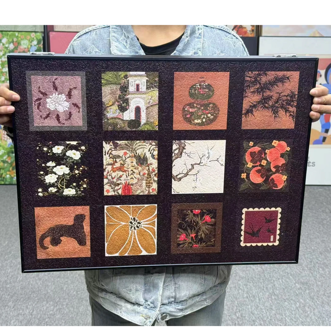 法式电表箱装饰画横版免打孔电表箱客厅餐厅挂画4560
