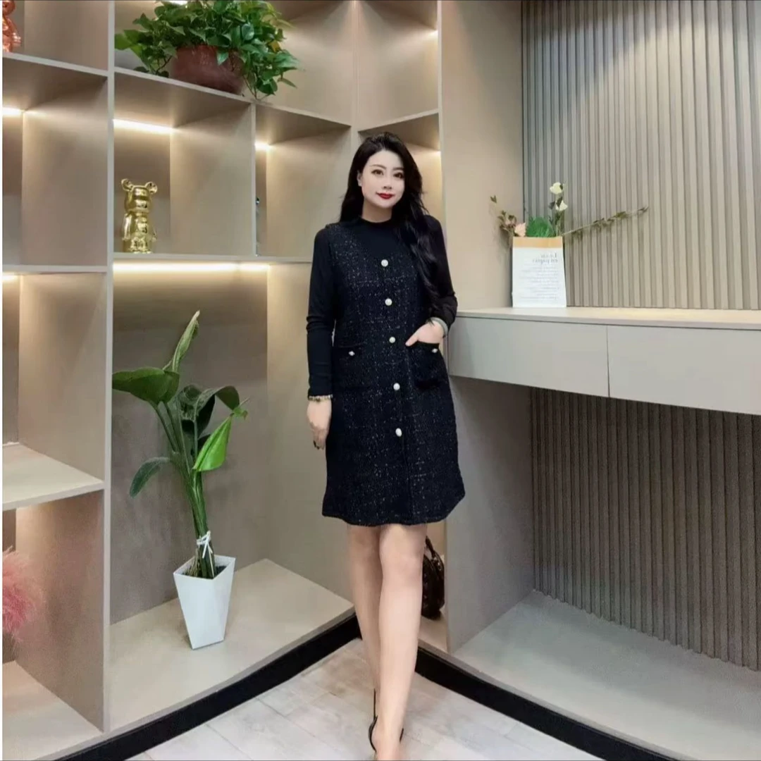 228长袖打底衫＋马甲连衣裙两件套