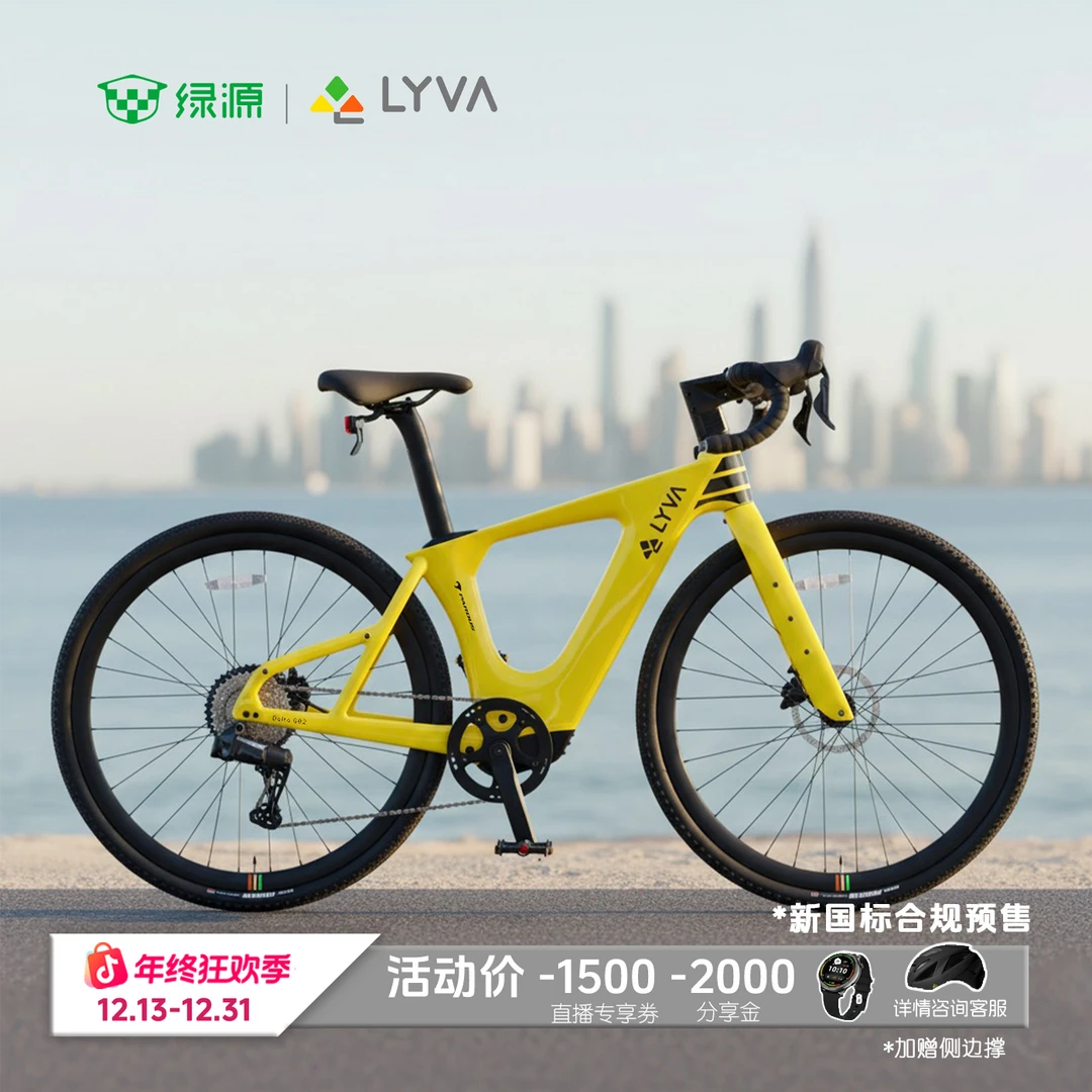 向往的生活|绿源 LYVA智能G02 Sport碳纤维电助力公路自行车