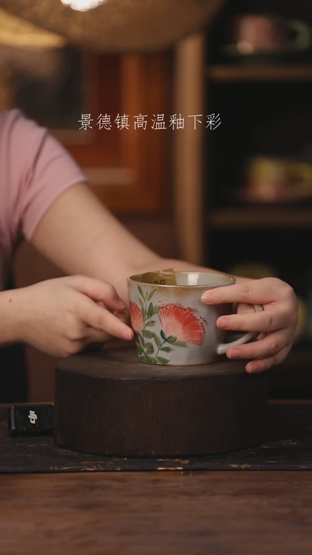 陶瓷景德镇高温釉下手绘陶瓷408