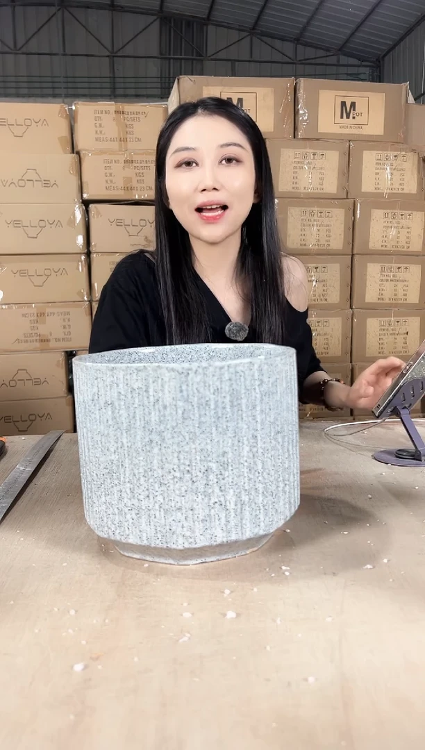 六角大理石纹灰色中号22x18