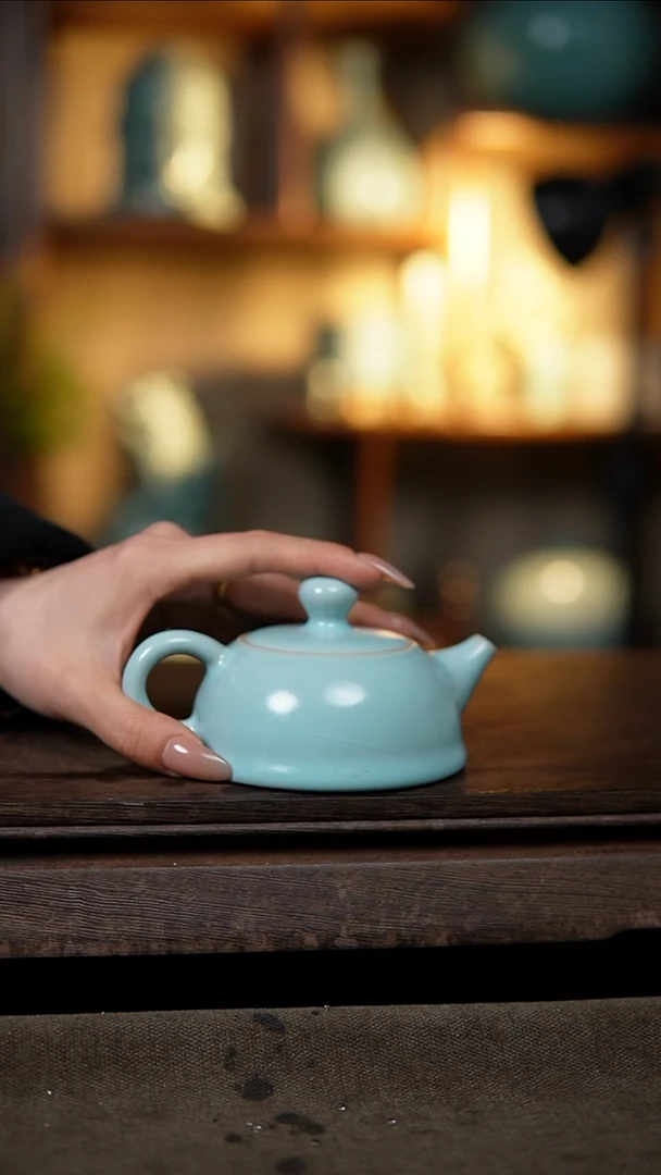 【闪购商品】杯仿古宋臻精工半月壶大瑕落渣