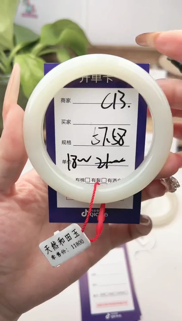 未镶嵌手镯和田玉微色差C13