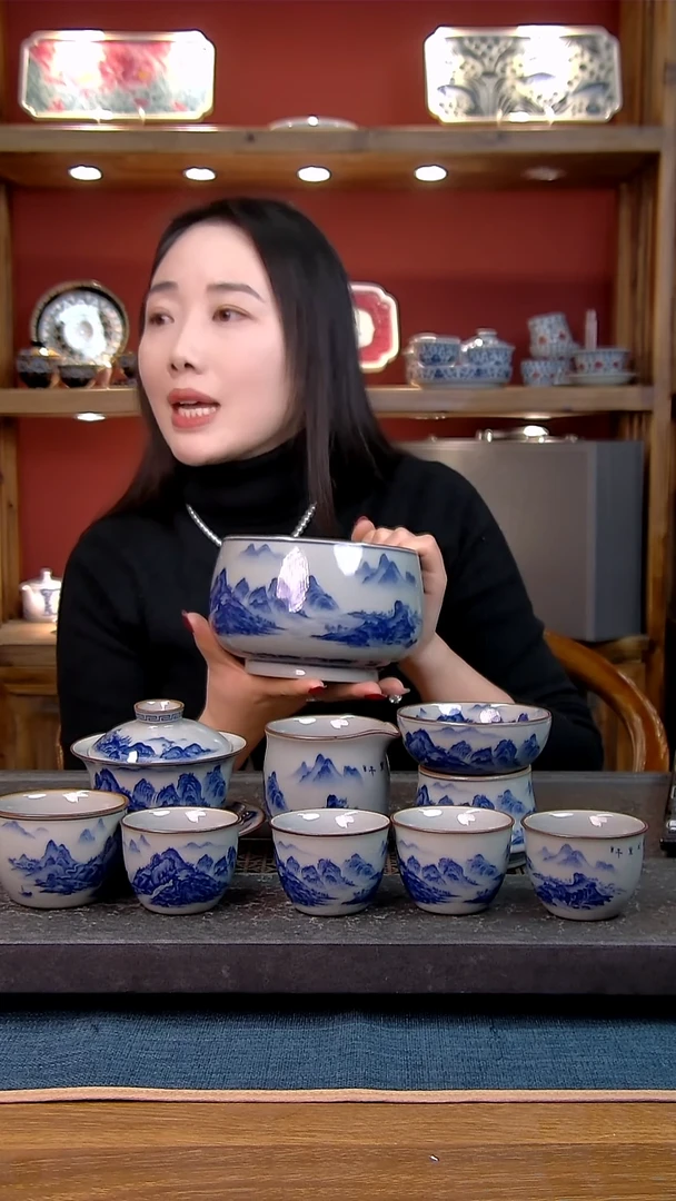 简装家用款9件套 老陶泥开片纹陶瓷茶具