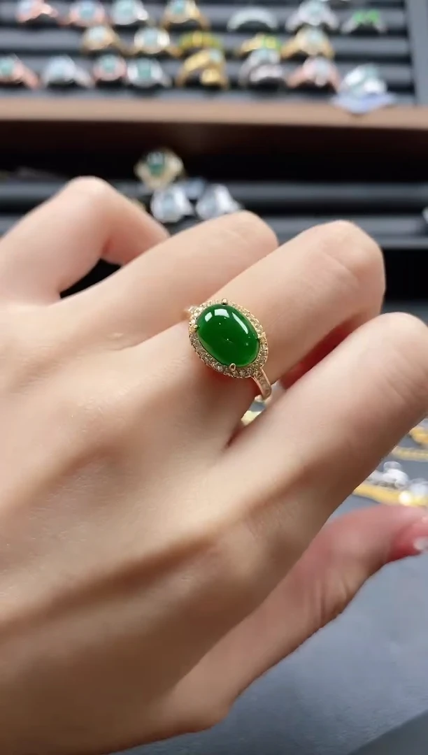 【闪购商品】翡翠戒指银S925镶嵌51151