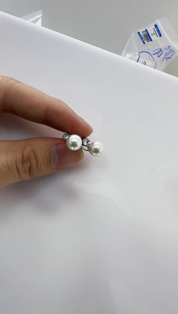 【闪购商品】淡水珍珠DA银S925镶嵌b672 珍珠耳夹