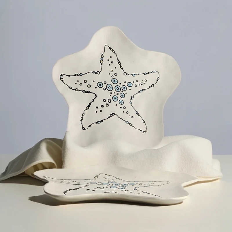 复古盘子菜盘家用平盘早餐圆形北欧餐具陶瓷餐盘碟子西餐牛排盘