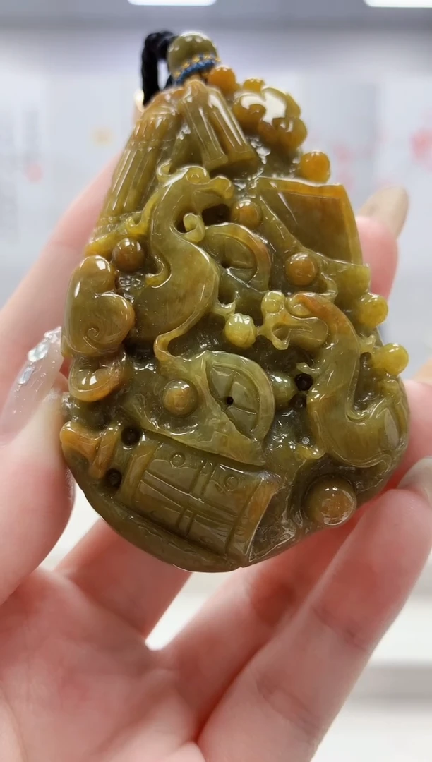 未镶嵌定制翡翠5028jw-毛货挂件50