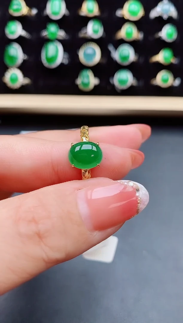 【闪购商品】翡翠戒指银S925镶嵌50800