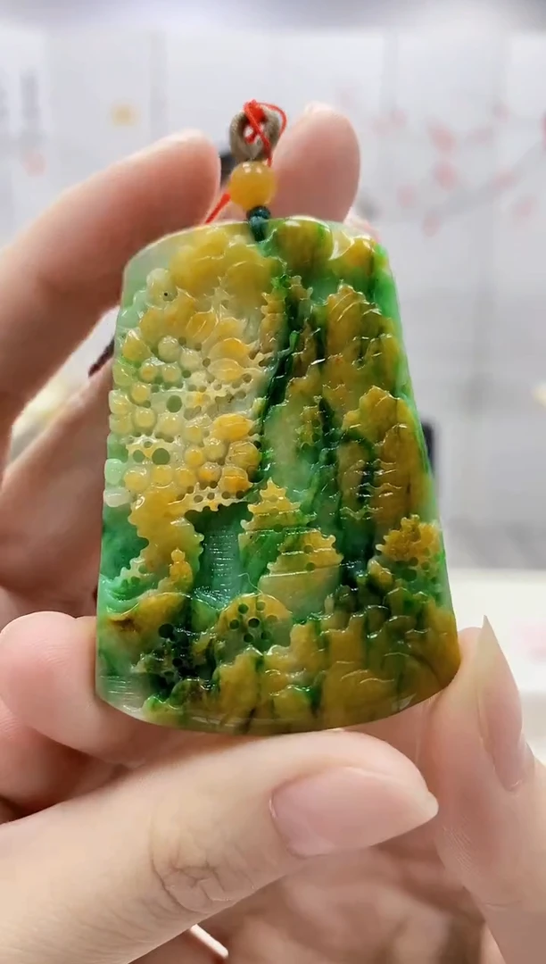 未镶嵌定制翡翠4852ry-毛货挂件14