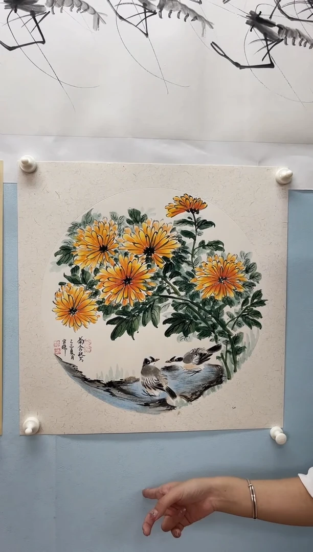 国画许宜锦老师花鸟