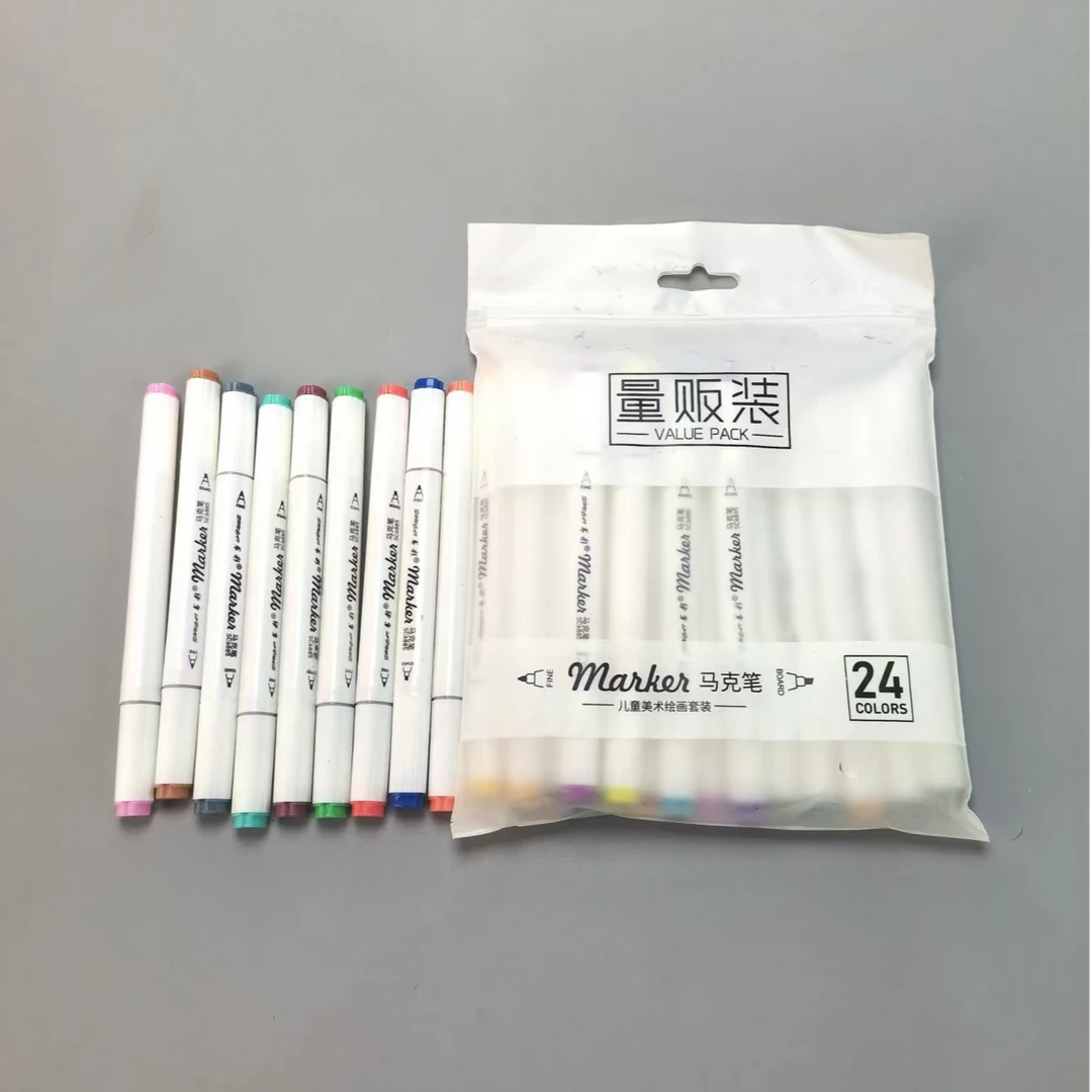 学生24色双头马克笔量贩装-lf