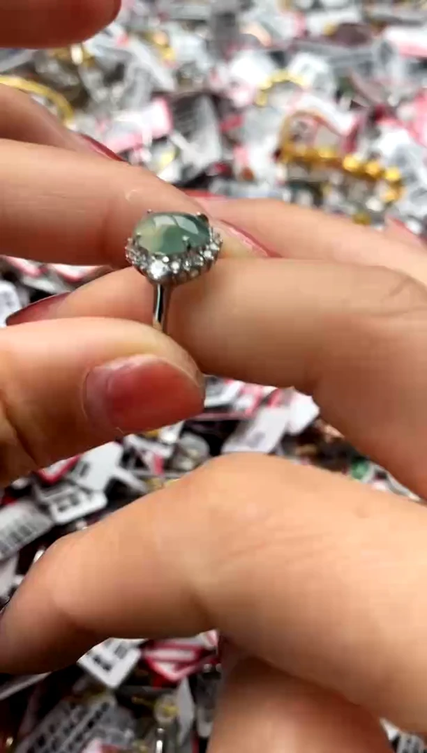 【闪购商品】翡翠戒指银S925镶嵌333333333    7