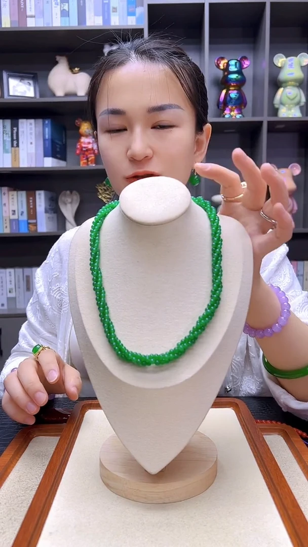 翡翠14K金镶嵌颈饰丹丹diy劲饰