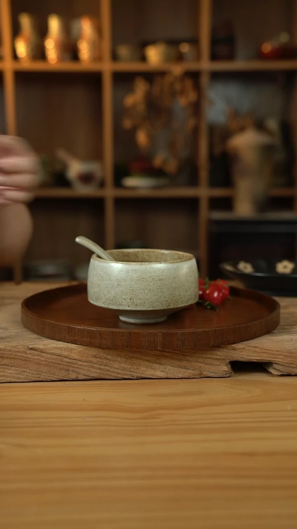 奶奶系列的钵钵米饭碗+勺子