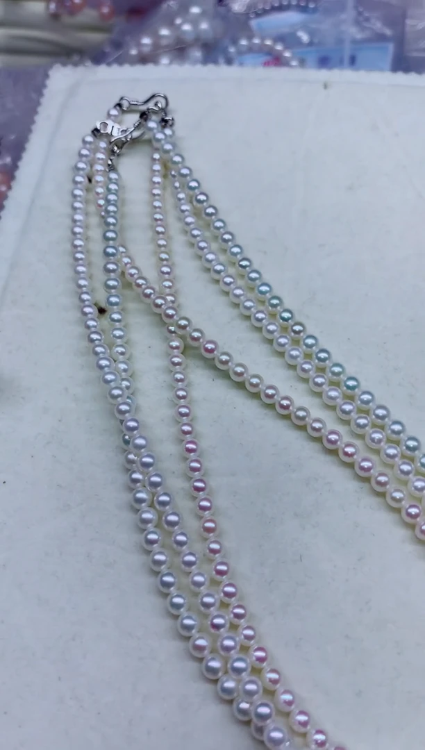 淡水珍珠银S925镶嵌项链多样性发其一，非无暇