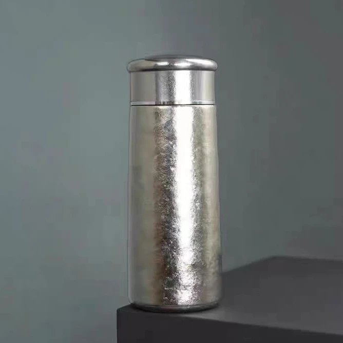 200内外纯钛带茶隔保温异形杯