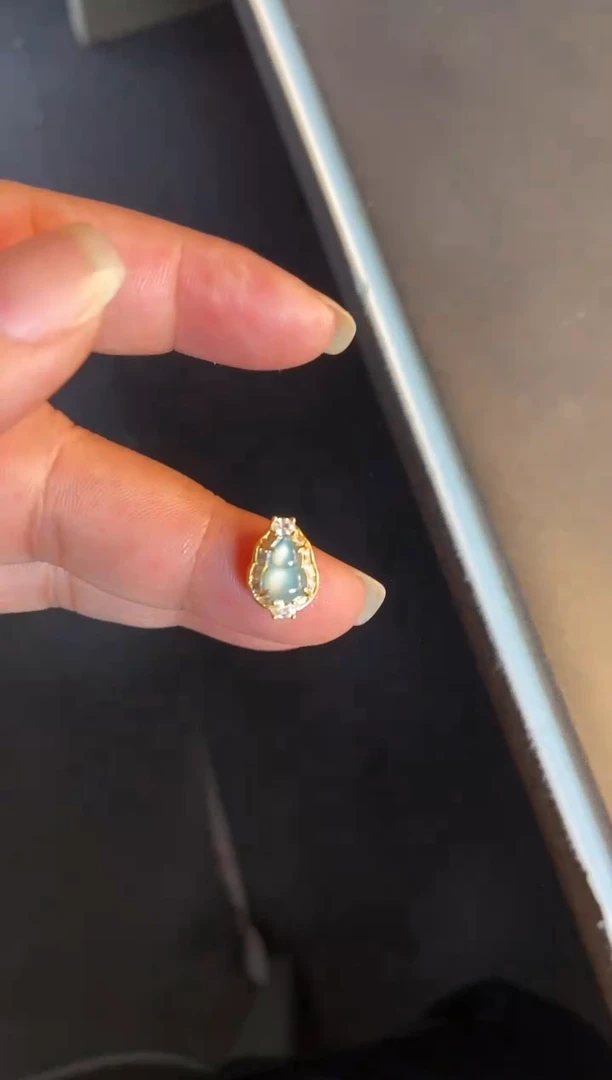 吊坠(不含链)银S925镶嵌翡翠1