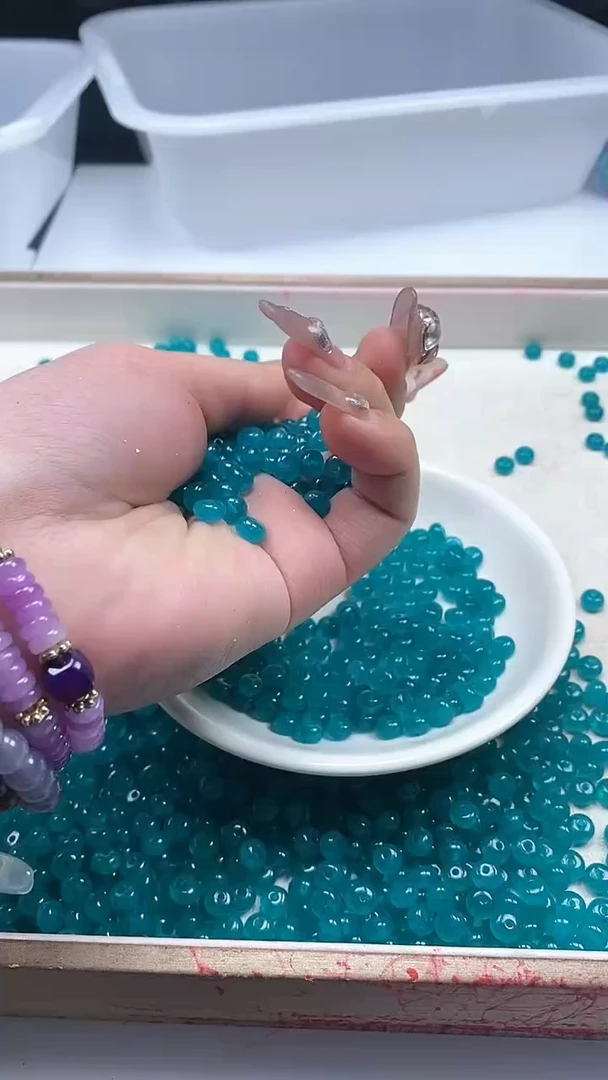 【闪购商品】玛瑙/玉髓颈饰未镶嵌w2144高冰天河石算盘6*4mm*60