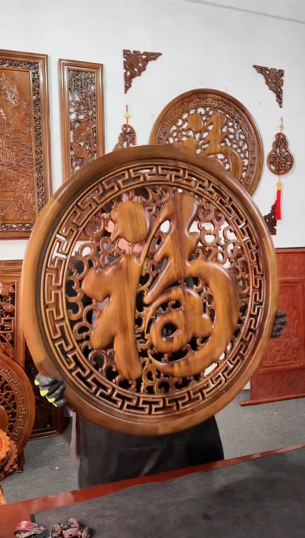 【闪购商品】香樟木木雕80公分 康熙福 库存处理