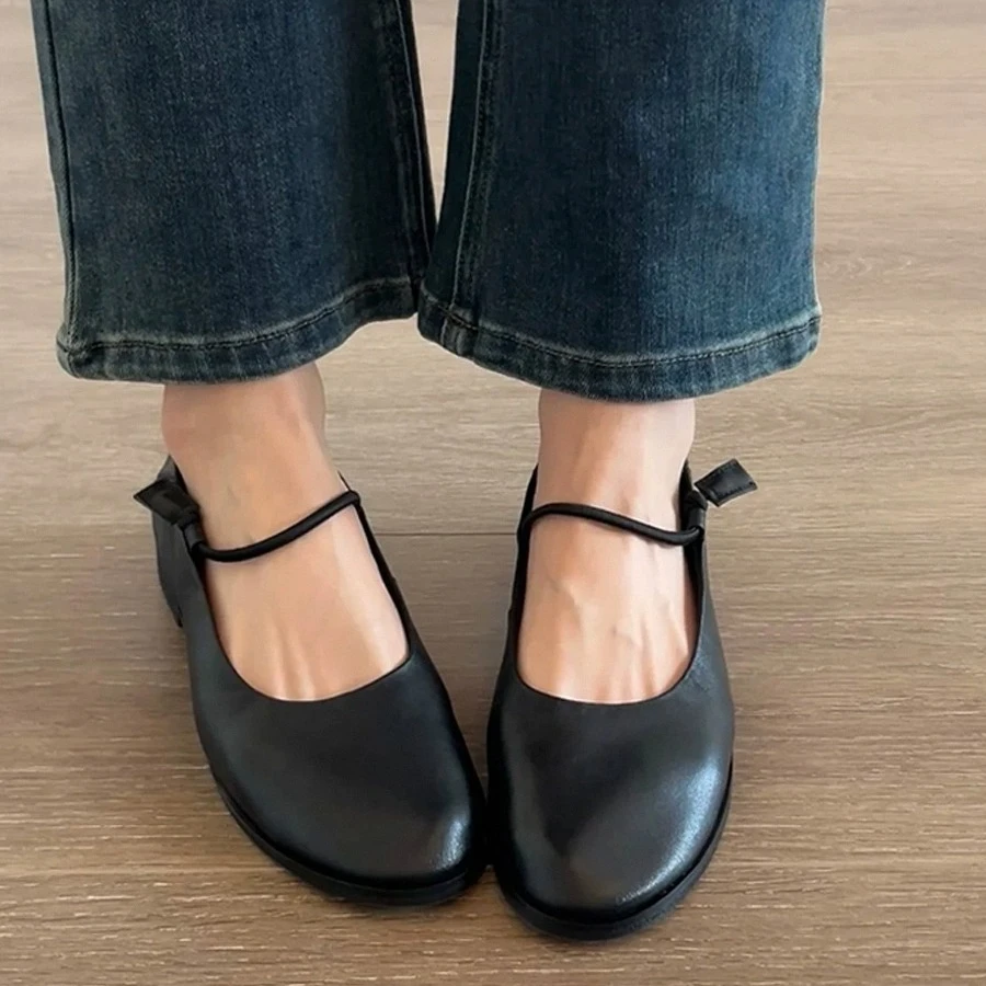 森唔~复古风小众感平底单鞋女2025年新款玛丽珍鞋超软芭蕾舞鞋女