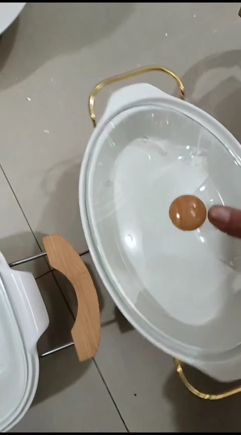 瓷12寸带底炉汤锅一套524
