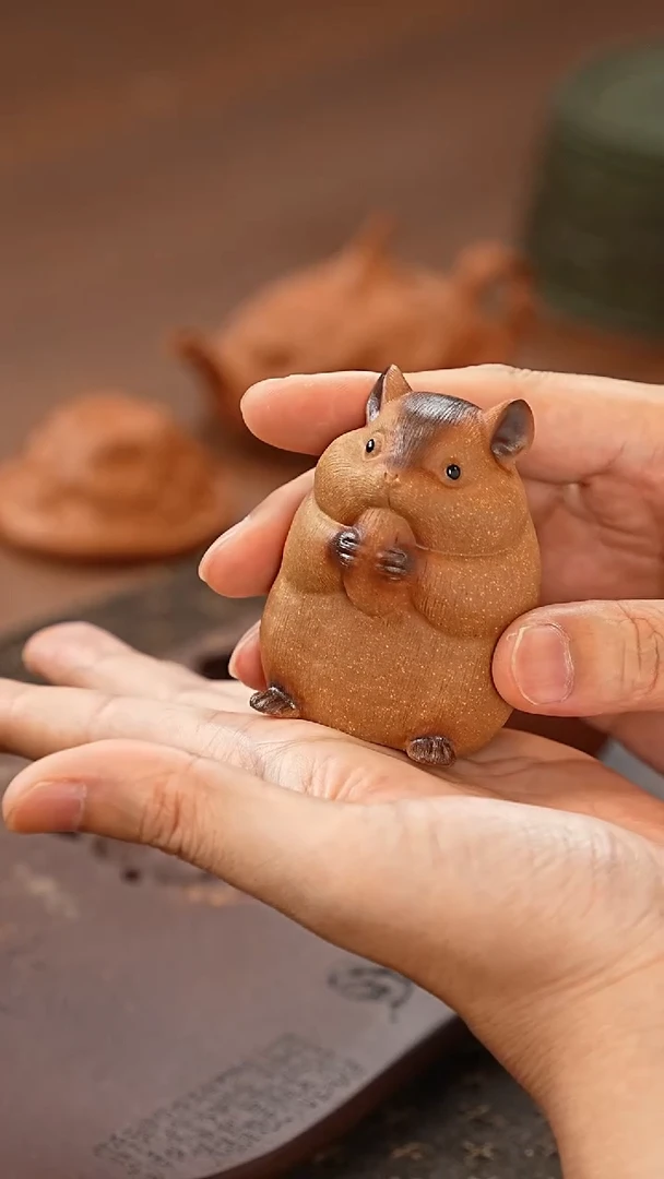 紫砂茶宠仓鼠瓜子茶宠