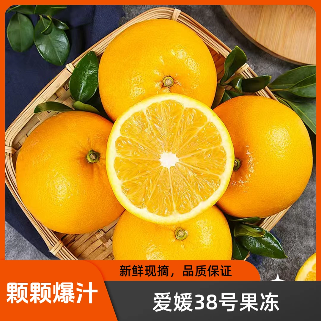 四川爱媛38号果冻橙汁水充足净重4.5斤+    单果270g+
