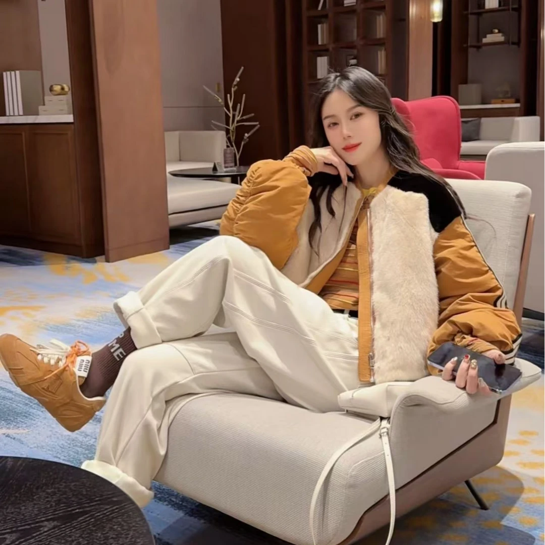 PINSHANGXIBAO/品尚喜宝上衣时尚宽松水貂皮毛一体鹅绒外套 83740