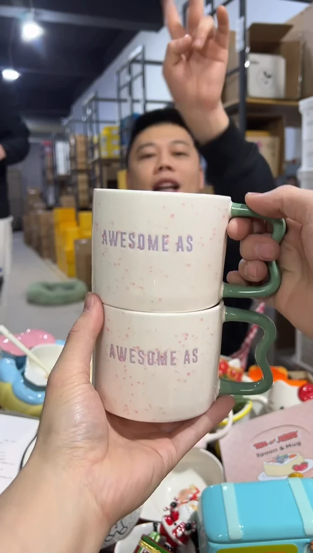 【闪购商品】杯白色祝福咖啡杯2件套