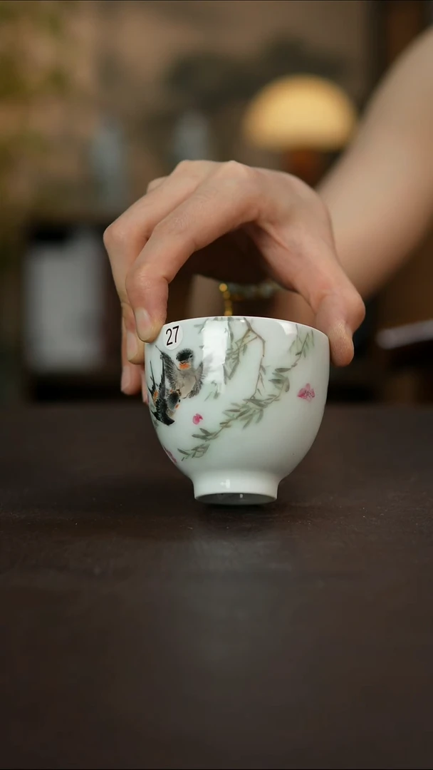 杯景德镇陶瓷杯碗柴烧多人