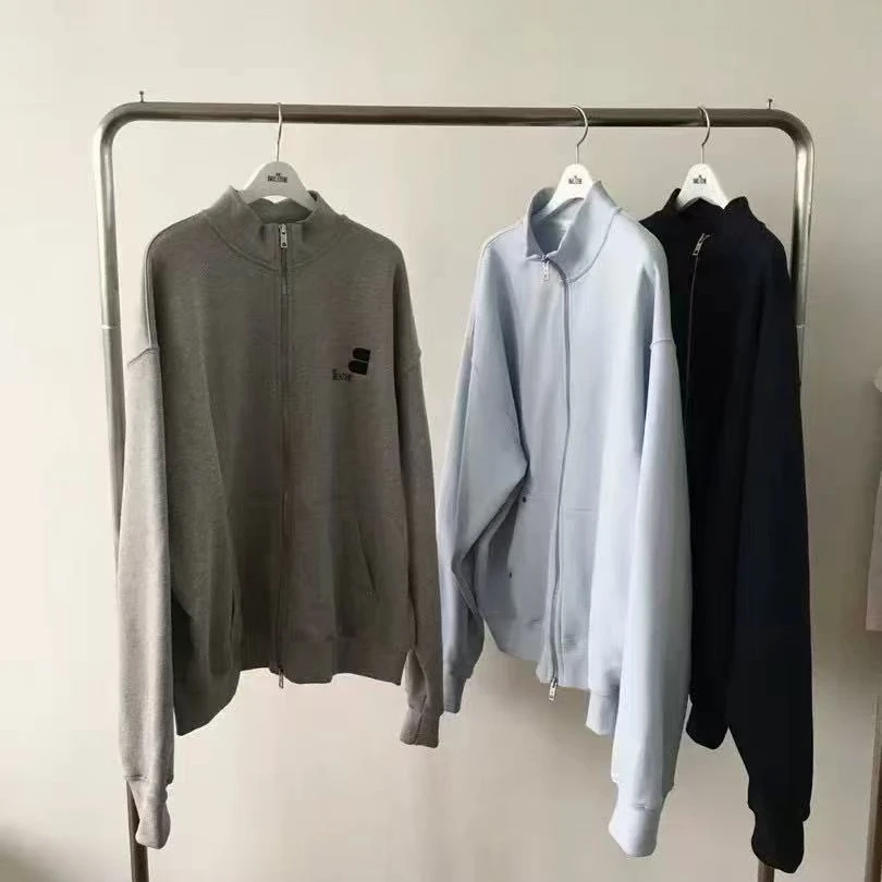 韩国东大门正品代购 bre洋气字母刺绣双拉链卫衣外套（no退no换）