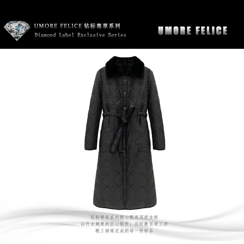 UMORE FELICE华斯皮草 女神长款进口水貂皮草服装