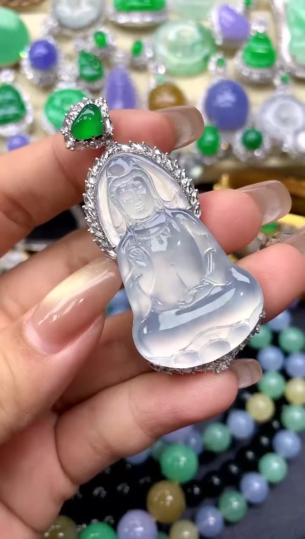 颈饰18K金镶嵌翡翠用****4297分单-尾款500-总价60500