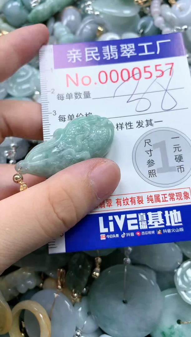 翡翠未镶嵌吊坠(不含链)557