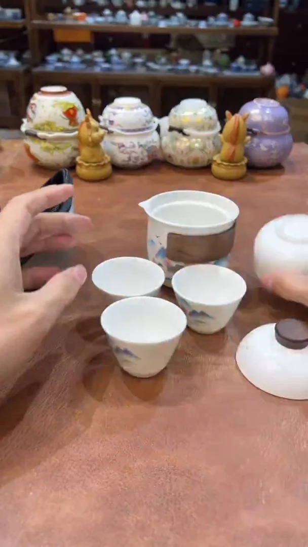 真的很便宜会开片的旅行茶具