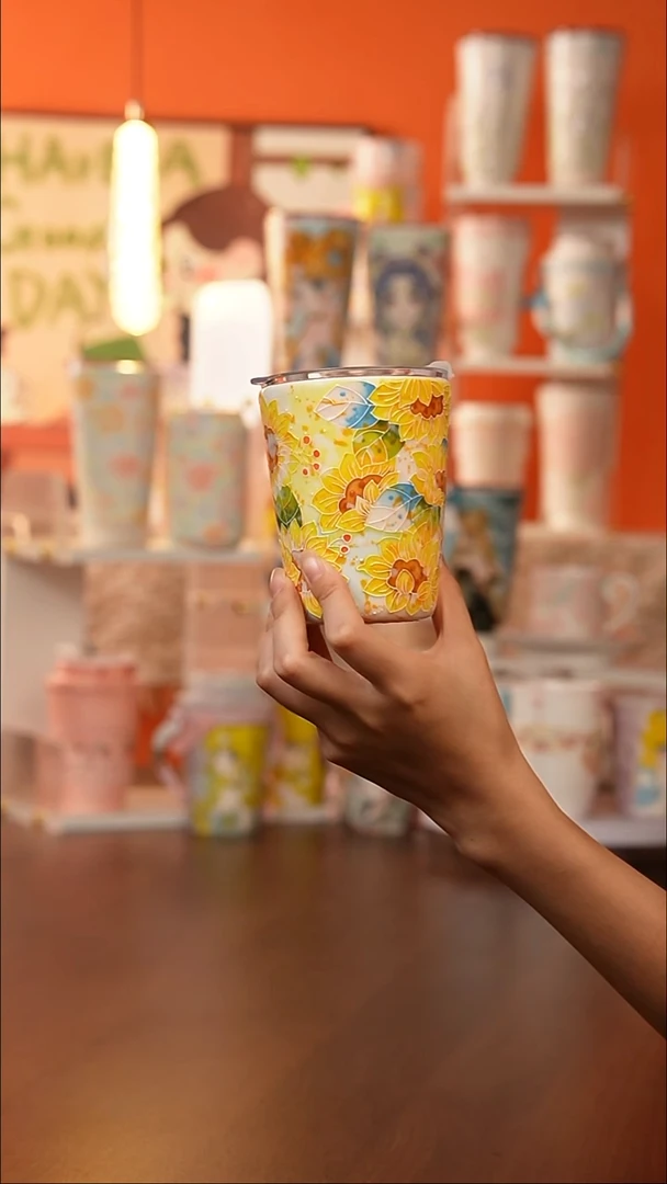景德镇手工手绘文创陶瓷杯