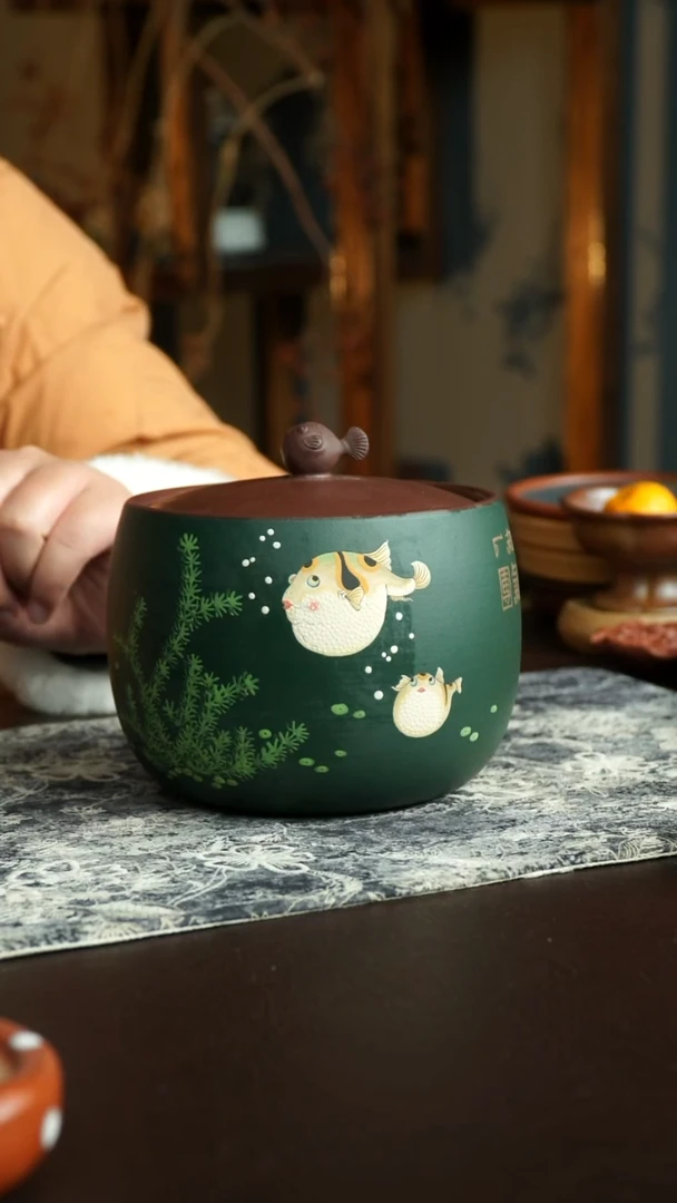 茶杯紫砂25号 新品特惠茶叶罐 宜兴紫砂原矿作品