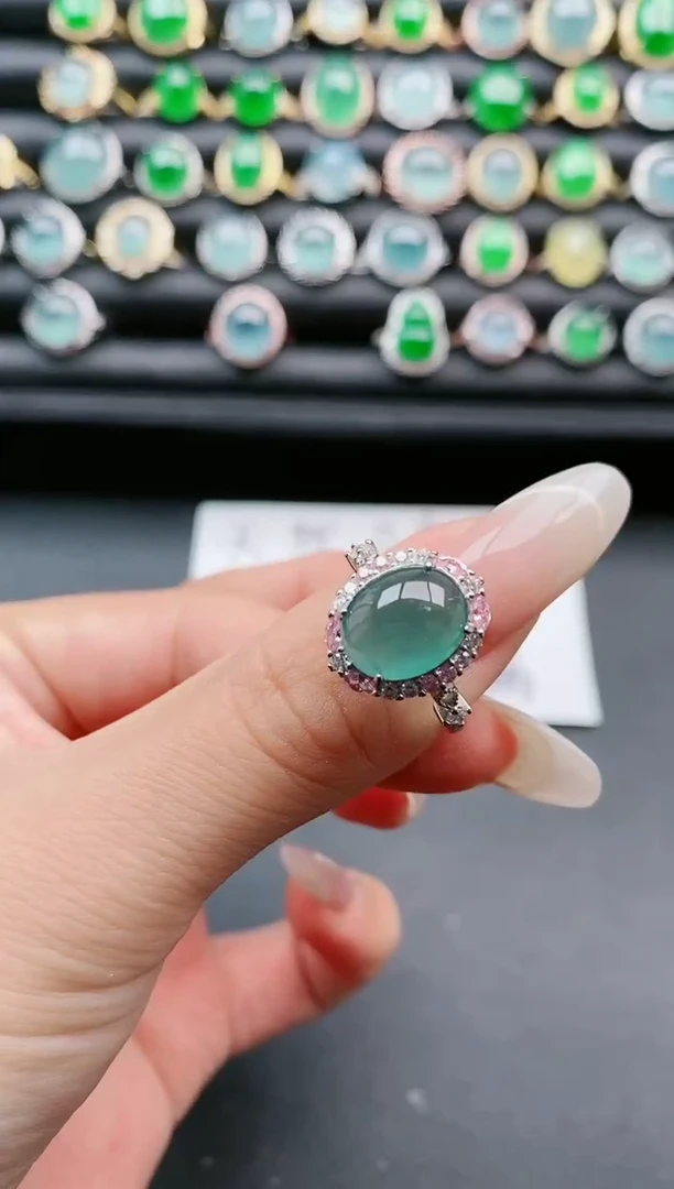 【闪购商品】翡翠戒指银S925镶嵌1111111111