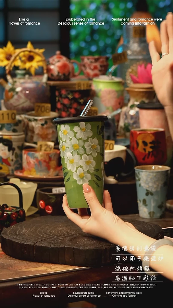 陶瓷景德镇高温釉下彩手工手绘款式